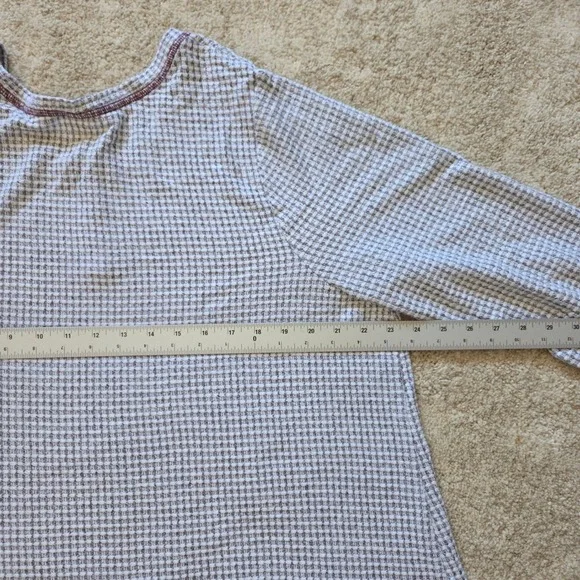 Cacique Sleep Womens Plus 18/20 Grey Waffle Knit Thermal Pajama Set Henley Pants - Picture 5 of 9